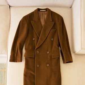 HUGO BOSS long coat, 100% virgin wool, camel color